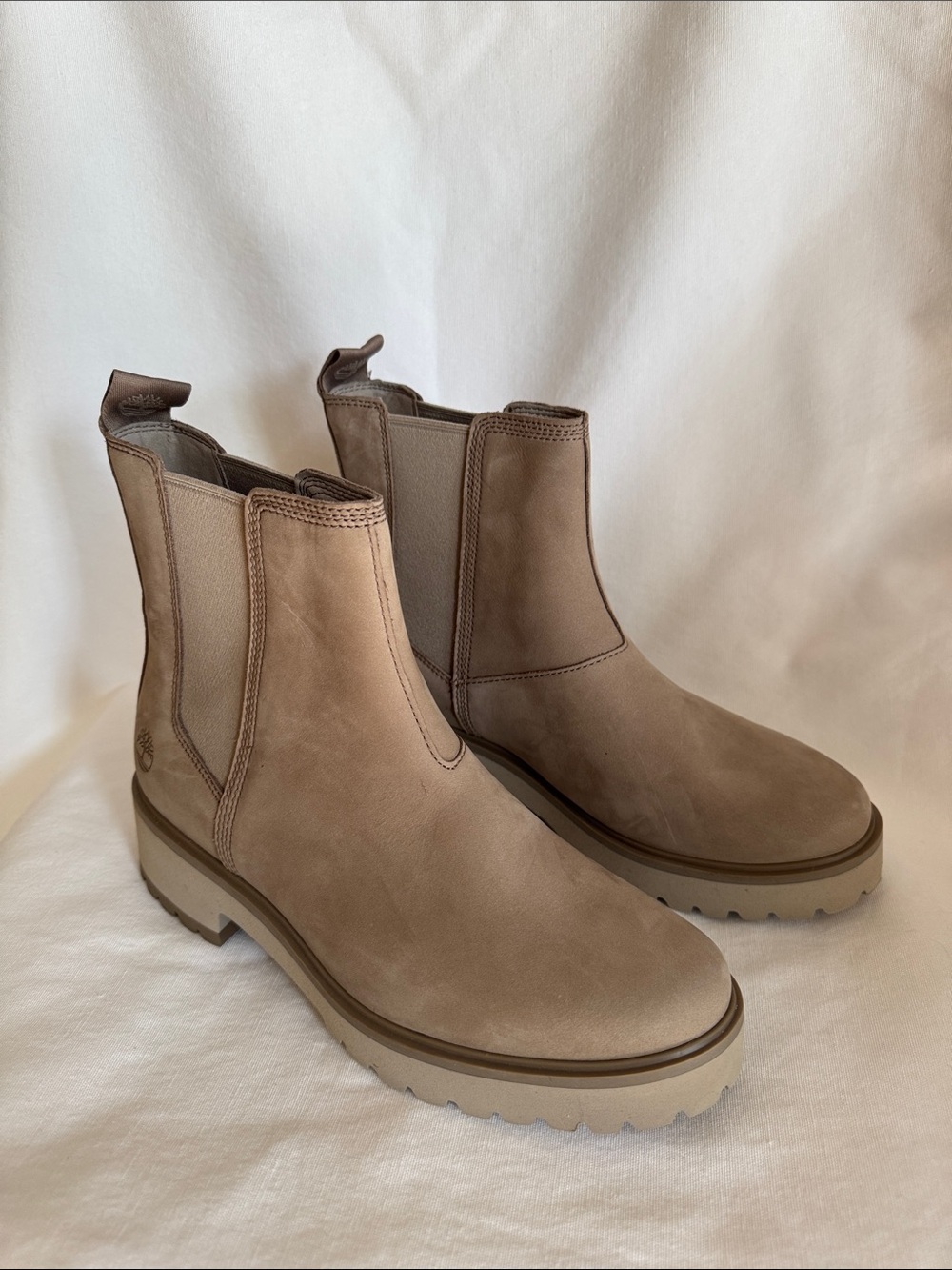 Timberland Taupe Brown Leather Chelsea Ankle Boots